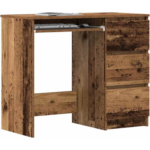 vidaXL Pisalna miza Old Wood 90x45x76 cm Inženirski les Cene