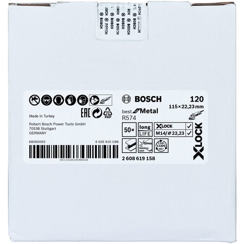 Bosch R574 Best for Metal X-LOCK fiber diskovi 2608619158 Slike