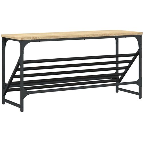 VidaXL stalak za cipele boja hrasta 90 x 30 x 45 cm konstruirano drvo Slike