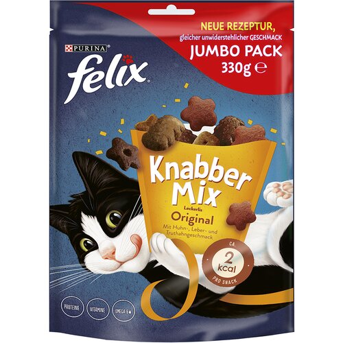 Felix 3 + 1 gratis! prigrizki za mačke - KnabberMix: Original (330 g x 4) Slike