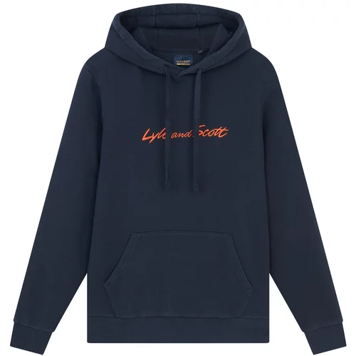 Lyle & Scott Sweater majica mornarsko plava / narančasta