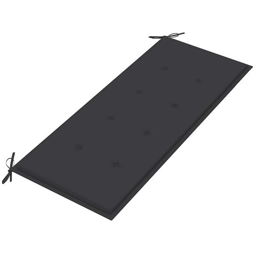  Klupa dvosjed s jastukom 120 cm masivno drvo eukaliptusa Slike