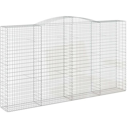  Lučne gabionske ko&amp;scaron;are 7 kom 400x50x220/240cm pocinčano željezo Slike