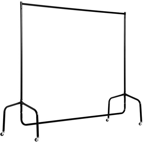 HOMCOM Rella kovinski obe&scaron;alnik za oblačila, stojalo za oblačila s kole&scaron;čki, črno, 150x60x170cm, (20755352) Cene