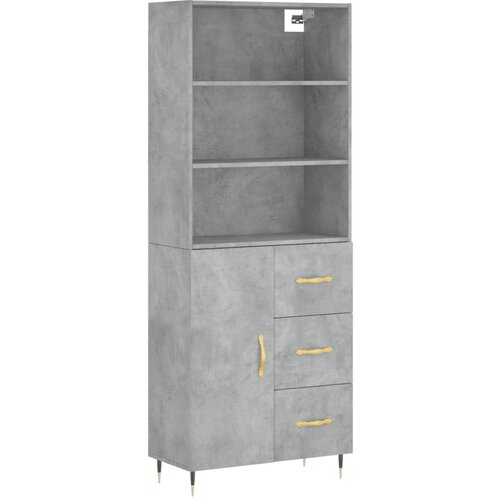 Maison Chic Visoka Komoda - Predalnik betonsko siva 69,5x34x180 cm inženirski les, (21720401) Slike