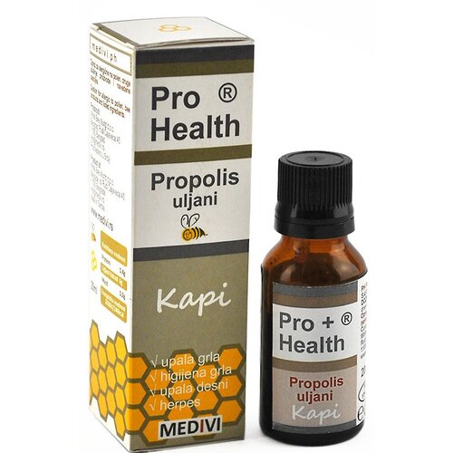 Medivi Propolis bezalkoholni kapi Pro Health 20ml Slike