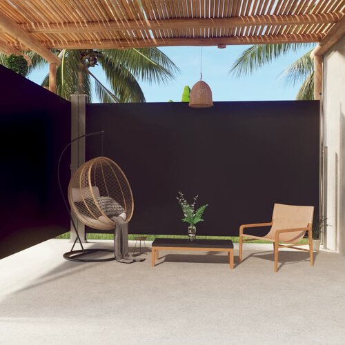vidaXL Uvlačiva bočna tenda crna 220 x 600 cm Cijene