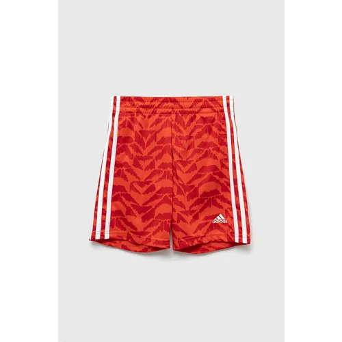 Adidas Pamučne kratke hlače U FT boja: crvena, podesivi struk