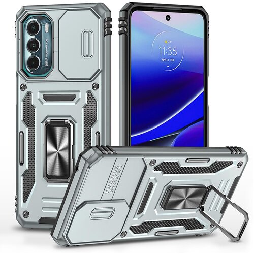 INORCO Za Motorola Moto G Stylus 4G (2022) Armor Series, odporen proti padcem, PC + TPU ovitek za telefon, hrbtni pokrov na stojalu z drsnim pokrovom kamere, (22036039) Slike