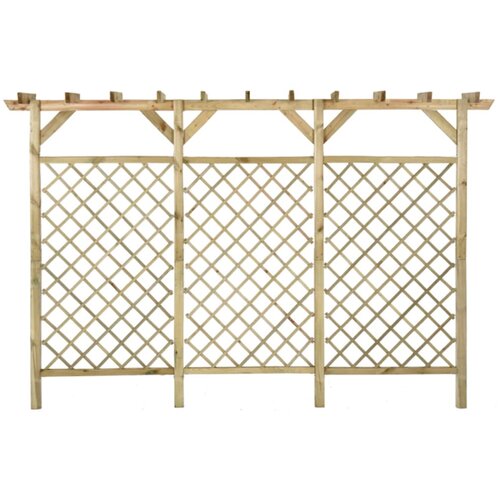 VidaXL Vrtna ograja s pergolo 300x50x200 cm impregnirana borovina, (5000187690) Slike