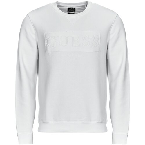 Guess Puloverji BEAU CN SWEATSHIRT Bela Slike