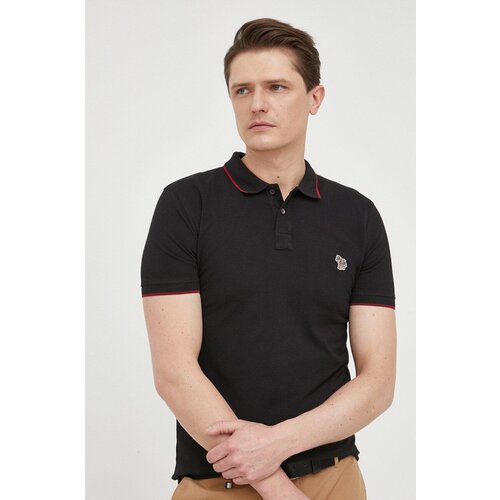 PS Paul Smith Bombažen polo črna barva Slike