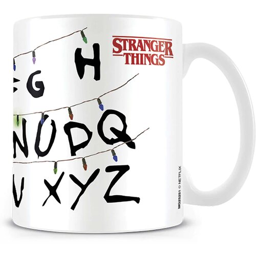 Pyramid International Keramična skodelica Stranger Things z grafiko abecednih luči v predstavitveni &amp;scaron;katli &amp;ndash; uradno blago, (20181316) Slike
