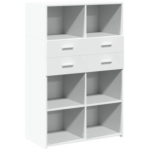 Maison Chic Visoka omara - Komoda - Predalnik bela 80x42,5x124 cm inženirski les, (21720827) Cene