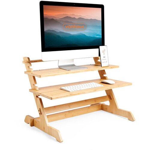 Vonhaus mizica za prenosni računalnik ali tablico sit&amp;stand , bambus Cene