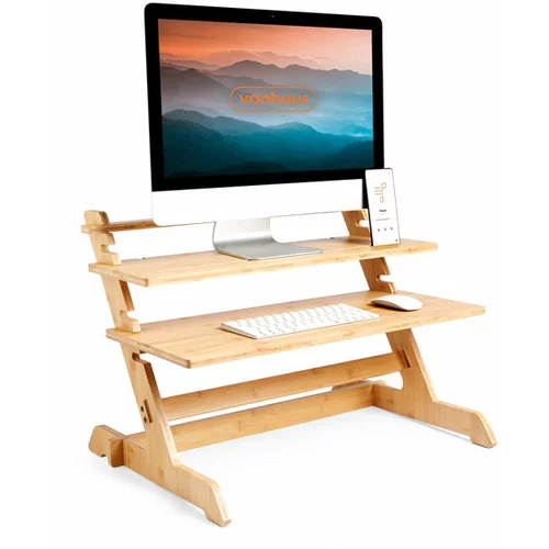 Vonhaus mizica za prenosni računalnik ali tablico sit&amp;stand , bambus