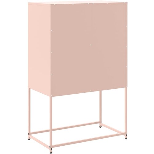  Visoka komoda ružičasta 68,5 x 38,5 x 107 cm čelična Slike