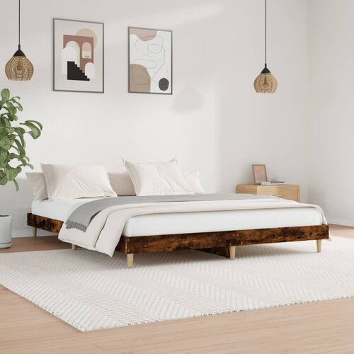 VidaXL Okvir kreveta boja hrasta 160 x 200 cm od konstruiranog drva Slike