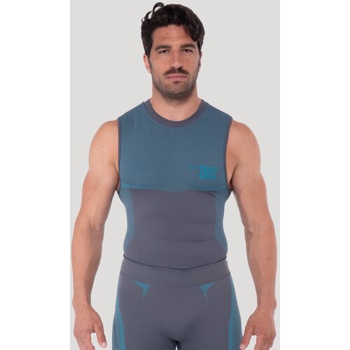 GymBeam OG1 Seamless Tanktop Grey/Blue XL Cene