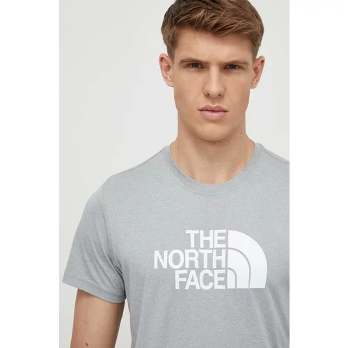 The North Face Sportska majica kratkih rukava Reaxion Easy boja: siva, s tiskom