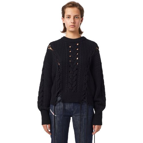 Diesel Sweater - M-NEBRASKA KNITWEAR black Cene