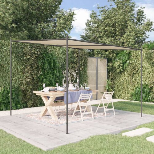 vidaXL Sjenica bež 3 x 3 m 180 g/m² od tkanine i čelika Cijene