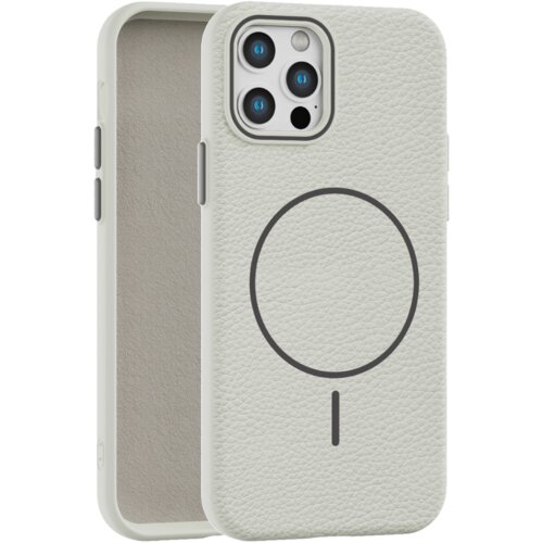  leather grip magsafe maska za iphone 12/12 pro - siva Cene
