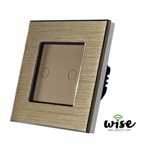 Wise Wifi pametni prekidač, aluminijumski panel krem - 2 tastera WP0042 Slike
