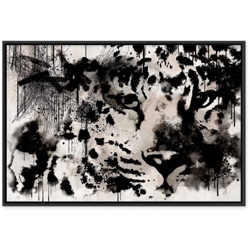  Slika - Cat\&amp;#039;s Look (1 Part) Wide 120x80 U crnom drvenom okviru Slike