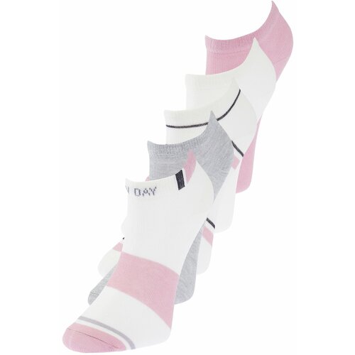 Trendyol 5-Pack Pink-Multicolor Cotton Striped Knitted Socks Cene