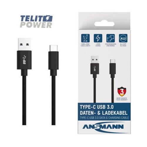 Ansmann ( 4722 ) usb kabl tip c - usb 3.0 200 cm Slike