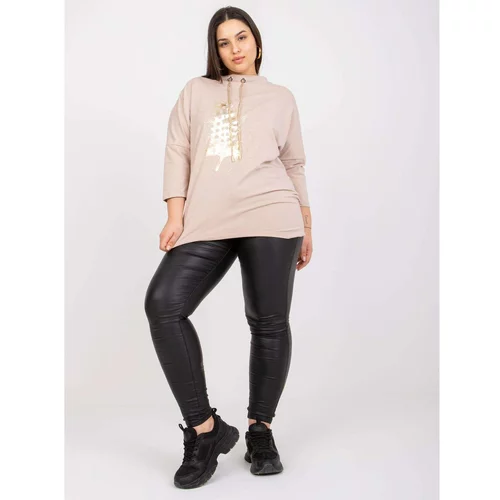 Fashion Hunters Light beige loose-fitting blouse from Manon