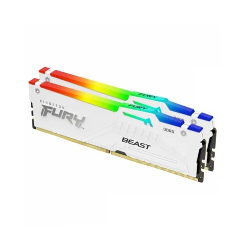 Kngston RAM DDR5 32GB (2x16GB) 6000MHz Kingston Fury Beast White RGB KF560C36BWEAK2-32 Cene