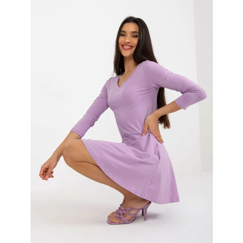 Fashion Hunters Light purple flowing minidress with pockets