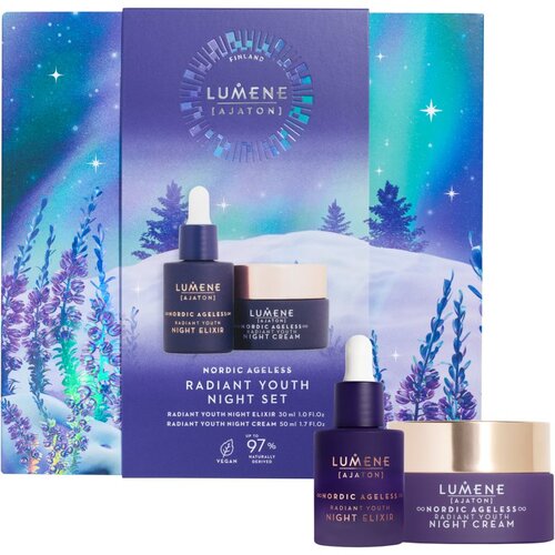 Lumene AJATON Nordic Ageless poklon set Radiant Youth (za noć) Slike