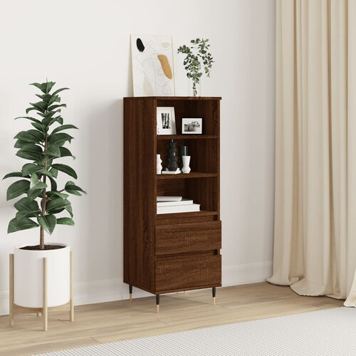  The Living Store Visoka omara Rjav hrast 40x36x110 cm inženirski les - Visoka Omarica, (21444915) Slike