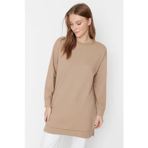 Trendyol Sweatshirt - Brown - Relaxed