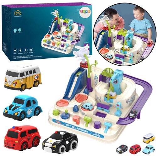  Interaktivno parkirali&amp;scaron;te s preprekama za djecu s 4 automobila Slike