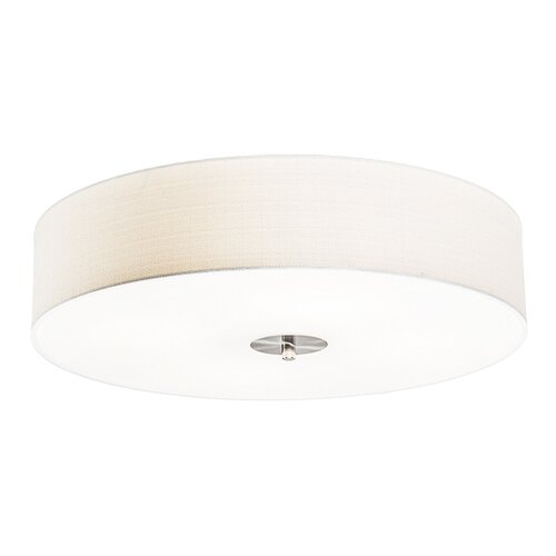 QAZQA Smart plafondlamp wit 50 cm incl. 4 Wifi A60 - Drum Jute Cene