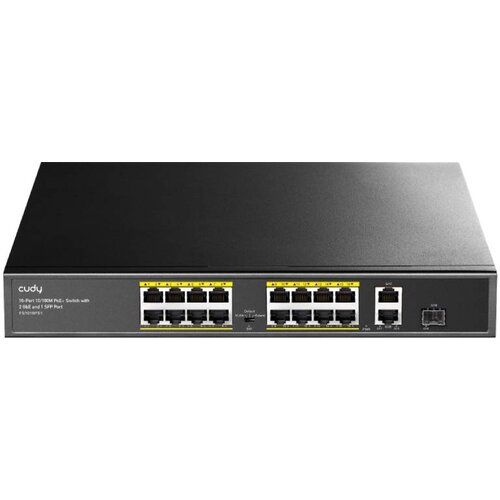 Cudy FS1018PS1 16-Port 10/100M PoE+ Switch with 1 Combo SFP Port Slike