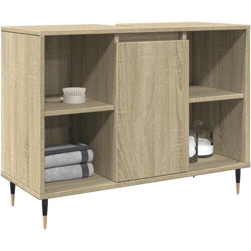 Furnova Kopalniška omarica sonoma hrast 80x33x60 cm inženirski les, (21947154) Cene