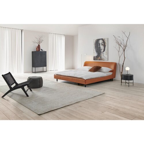 Livetastic oblazinjena postelja 181 cm x 201 cm , les, kovina, usnje rjava Slike