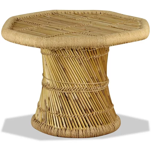 vidaXL Klubska mizica iz bambusa osemkotna 60x60x45 cm, (20713858)