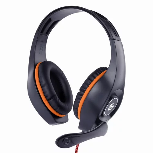 Gembird Gaming headset with volume control, orange-black, 3.5 mm