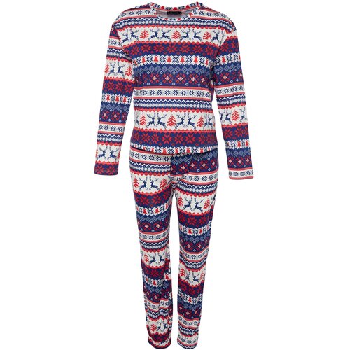 Trendyol Multicolored Christmas Themed Knitted Pajamas Set Slike
