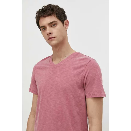 Superdry Bombažna kratka majica moški, roza barva
