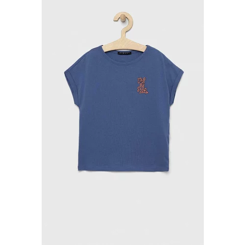 Sisley Dječja pamučna majica kratkih rukava boja: ljubičasta