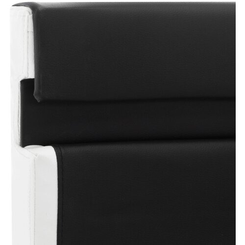  Okvir za krevet od umjetne kože s LED svjetlom crni 140x200 cm Slike