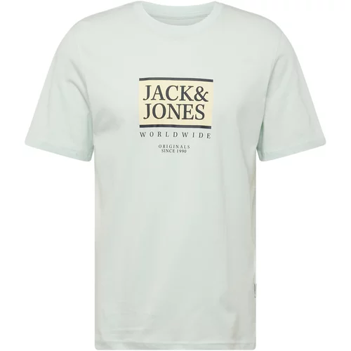 Jack & Jones Majica 'LAFAYETTE' pastelno modra / rumena / črna