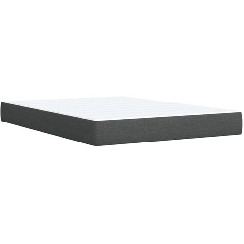  Krevet s oprugama i madracem tamnosivi 140x190 cm od tkanine Slike